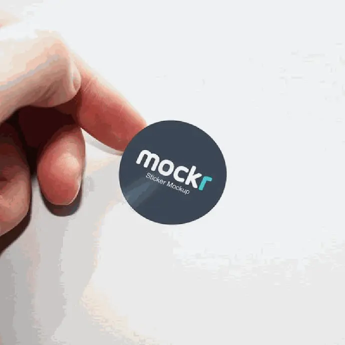 White Plastic Sticker